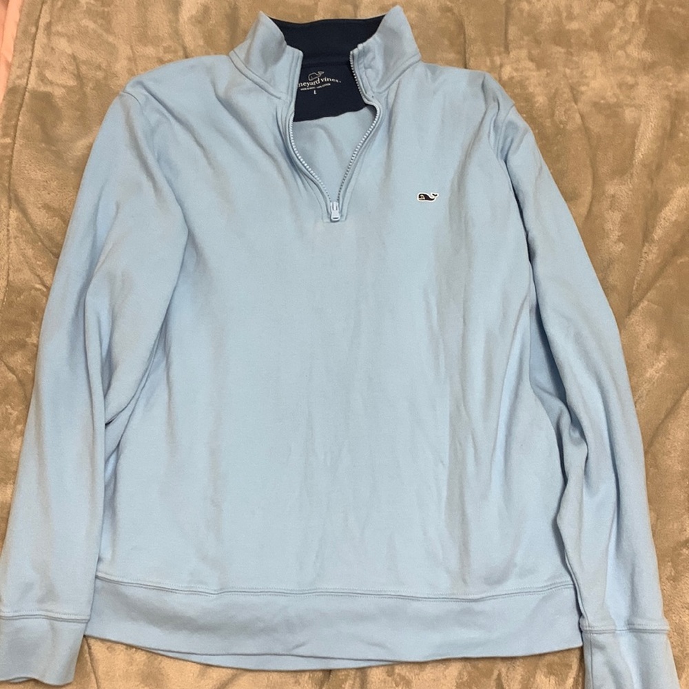 Baby Blue Vineyard Vines Quarterzip.